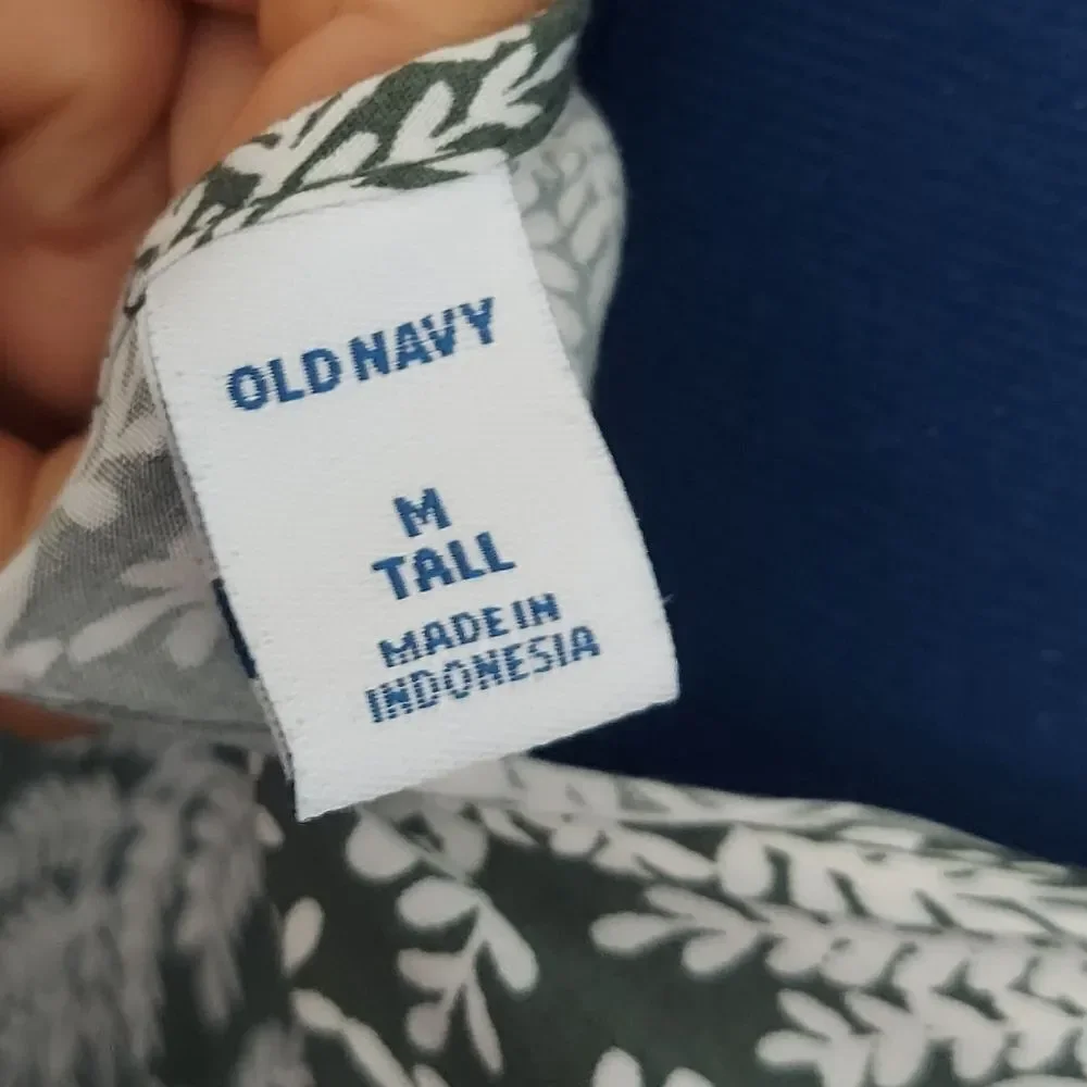 Old Navy Green Floral Dress Medium Tall